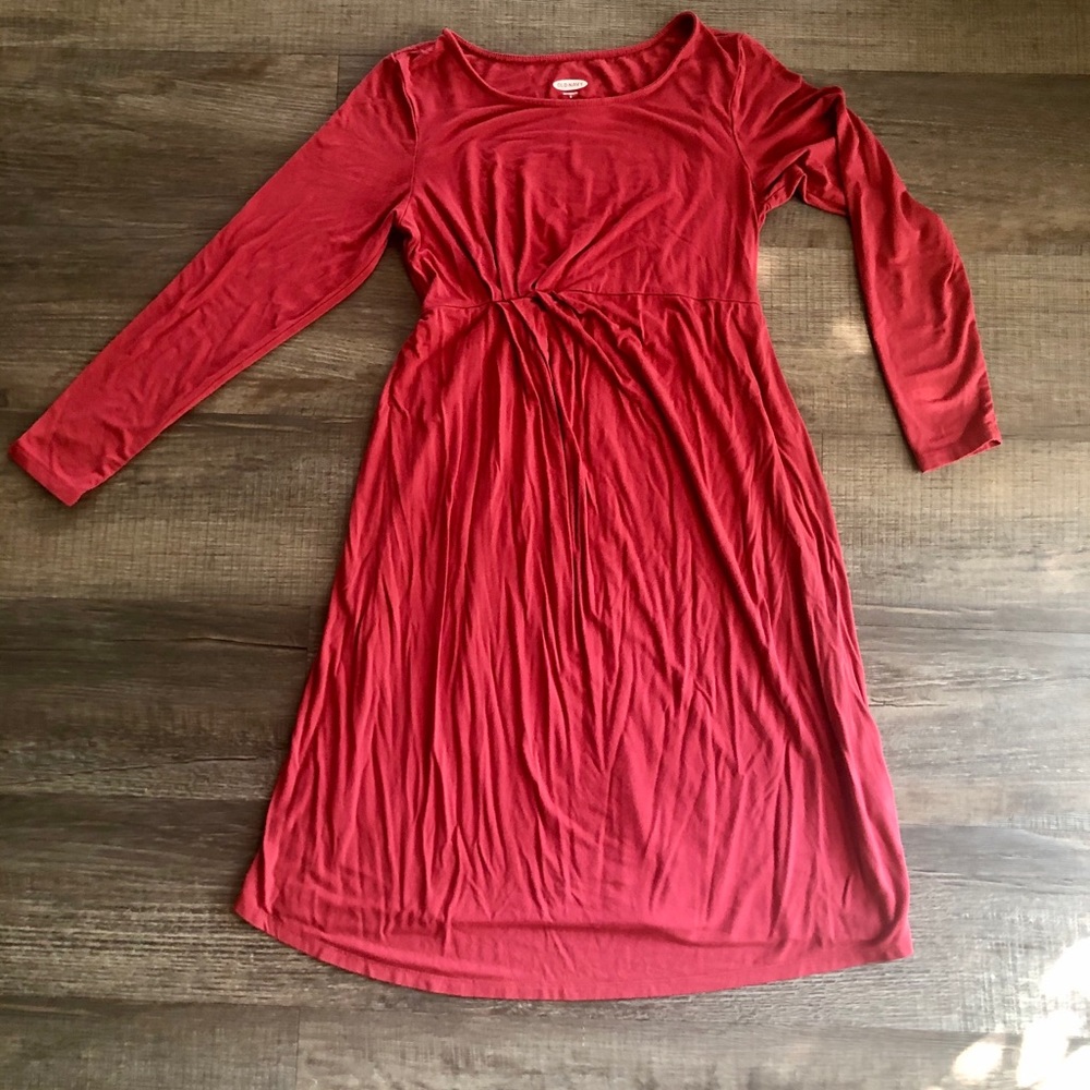 Old Navy pleated front Jersey Maternity Dress